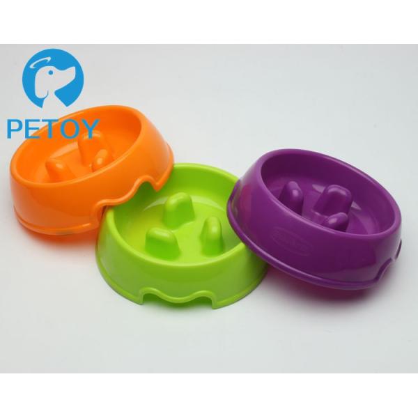 Anti Choke Dog Food Bowl To Slow Down Eating / Round Slow Feeder Pet Bowl