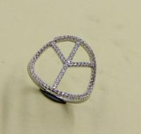 Sterling Silver Round Cut Cubic Zirconia Sparkling Rings Anéis de prata simples Anéis de paz Anel empilhador Anel de prata anel empilhável