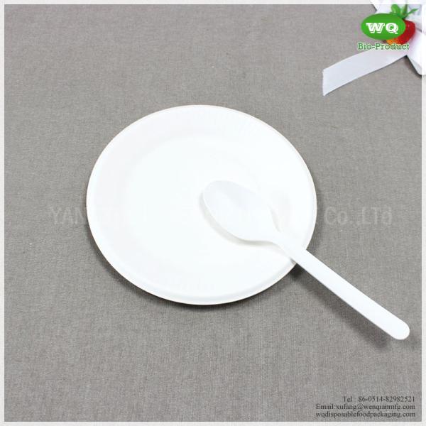 5 Inch Sugarcane Compostable Plates Natural Plant Fibers Plate, EU Standard Biodegradable Plate Wedding Charger Plates