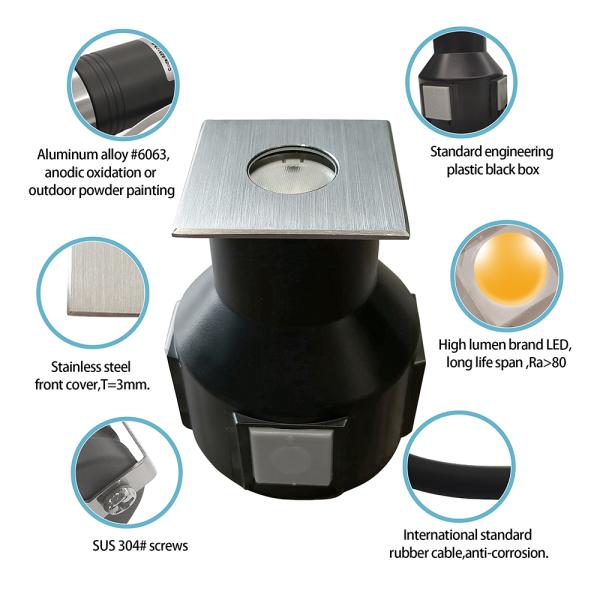 Водонепроницаемые 3000K светодиодные подпольные подсветки подпольные осветительные устройства