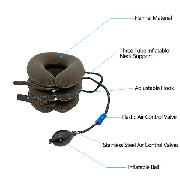 Neck Traction Cervical Support Brace Air Traction Collar Polyester Fiber Material