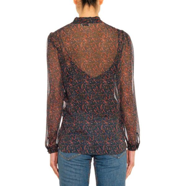 Deep v-neck blouses with front zipper for sexy woman with decoration frills