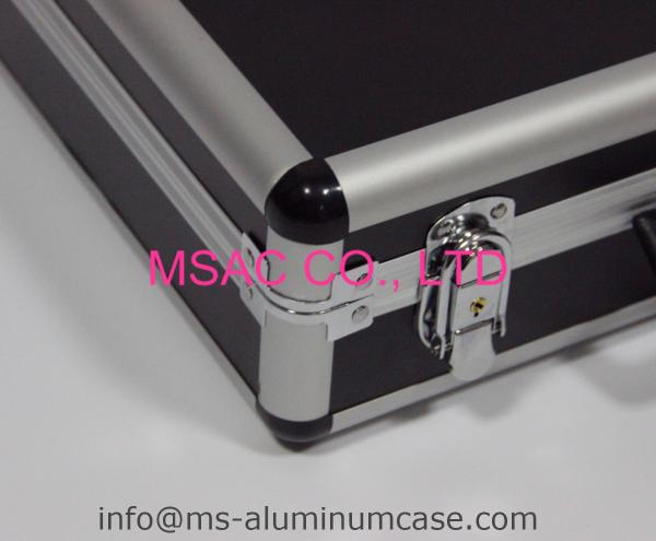 Equipment Strong Aluminum Hard Case Black Fireproof Panel One Lock For Security