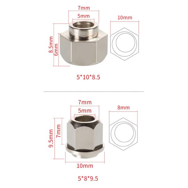 Stainless Steel 6mm 3D Printer  Accessories Hexagonal Eccentric Nut
