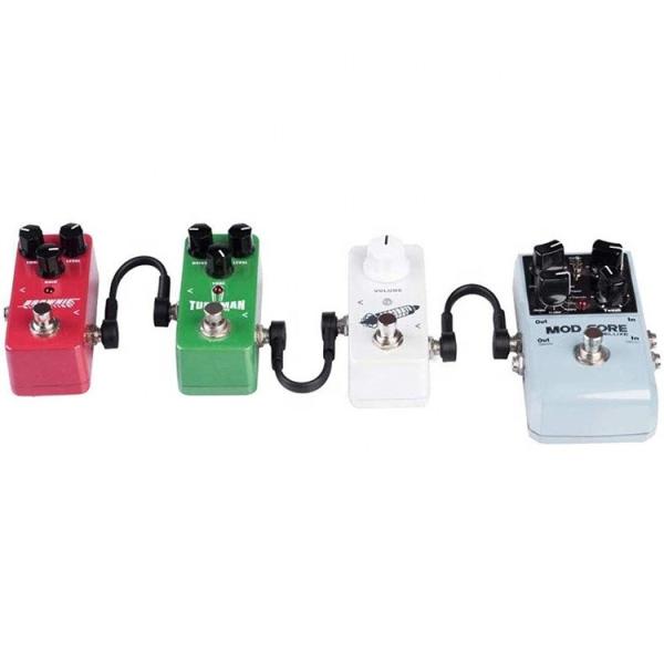 Custom Short 90 Degree Angle 1/4 inch TS Jack Electric Instrument Guitar Patch Cable
