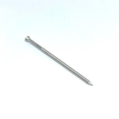 Pregos de aço inoxidável de Ring Shank A2 do comprimento de 75MM