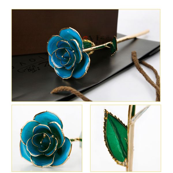 Personalized Gold Roses and Anniversary Gifts 24k Gold Plated Rose With  Gift Box Forever Gold Rose for Christmas