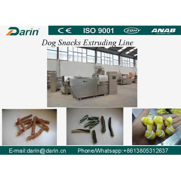 O animal de estimação trata/alimento para cães que faz a extrusora da máquina/alimento para cães com PLC & tela táctil