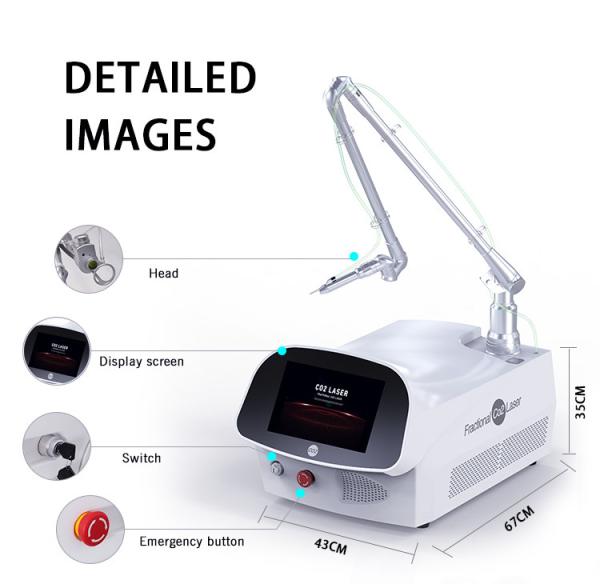 Máquina fracionária 635nm do laser do CO2 do tubo de vidro para a remoção da acne da marca de nascença da pele