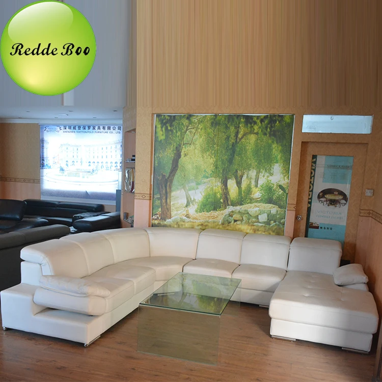 Huge Sectional Top Grain Plush Leather Sofa Couch Recliner Curved Backrest