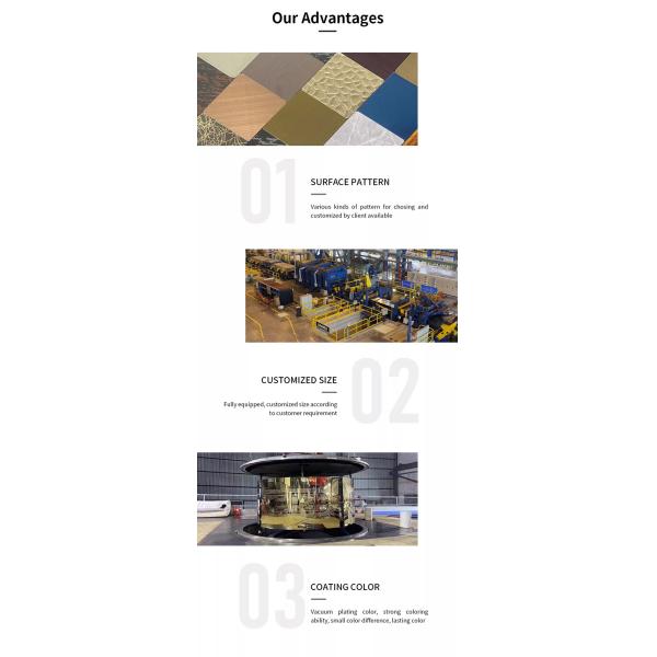 304 Color Rose Gold SS Sheet Embossed For Interior Decoration