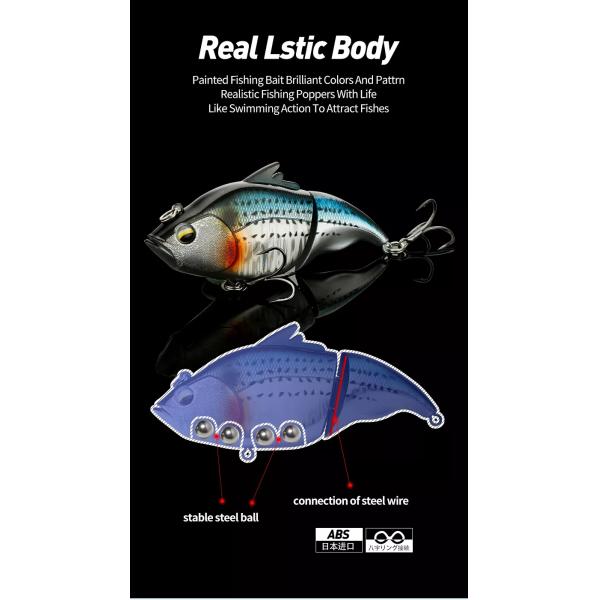 115mm VIB Sinking Fishing Lure Kit VIBRATION Fishing Bass Lures Crankbaits