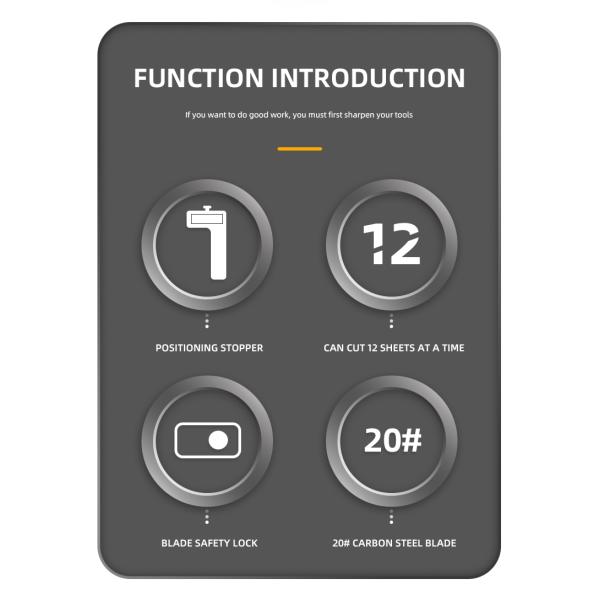 Paper Cutter Professional Design B4 Guillotine Paper Trimmer With Wooden Base