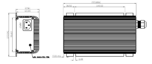 Interlligent Charger fanless type, 240W IP53 charger