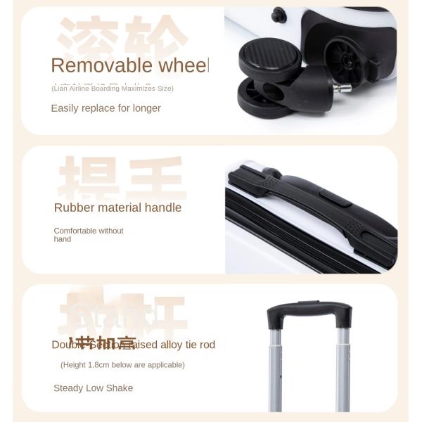 Customized Logo 14-Inch Fabric Luggage Case with Removable Wheel Airline Boarding Suitcase Spring and Autumn Travel