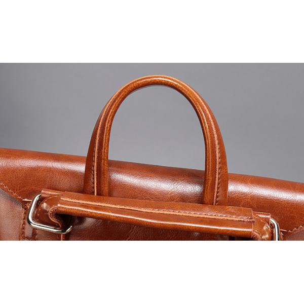 Fashion Oil Wax Leather Womens Backpack Bags , Ladies Multifunctional Shoulder Bag