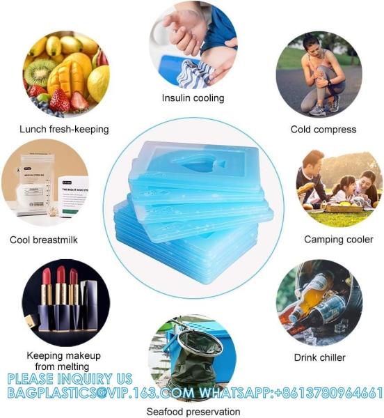 Ice Packs For Lunch Box, Freezer Ice Packs Slim Long Lasting Cool Packs For Lunch Bags And Cooler, Poker Design