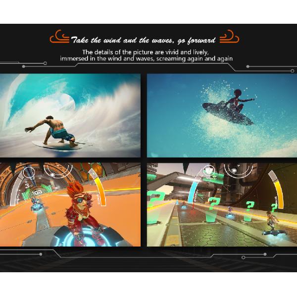 Черный & синь стоя вверх игры развлечений имитатора движения 9Д ВР занимаясь серфингом взаимодействующие