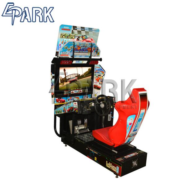 32 Inch Screen Racing Car Game Machine With Dynamic Steering Wheel And Seat