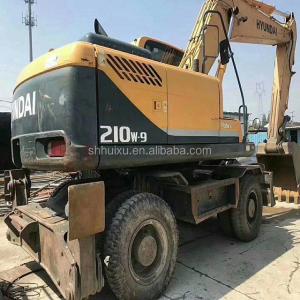 korea original 2014 Used hyundai r210w-9 wheel excavator/ tyre machine R210w-9