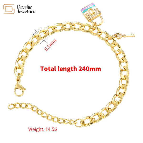 Золото замка ключа ювелирных изделий нержавеющей стали браслета шарма бабочки привесное покрыло