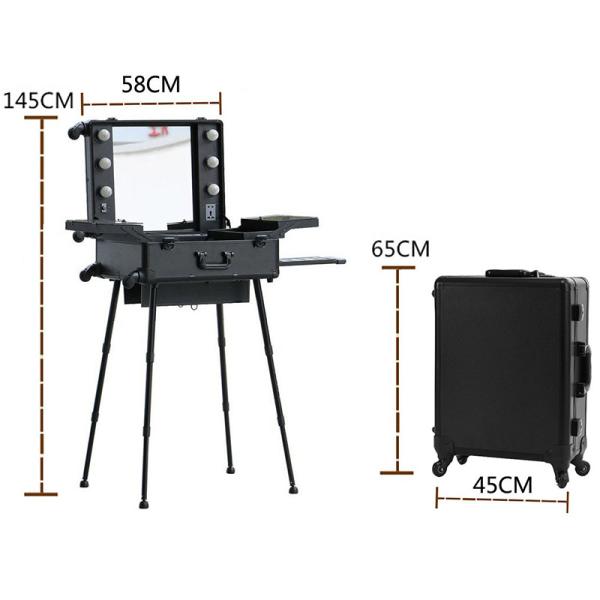 Convenient Professional Rolling Makeup Case Large Capacity For Outdoor