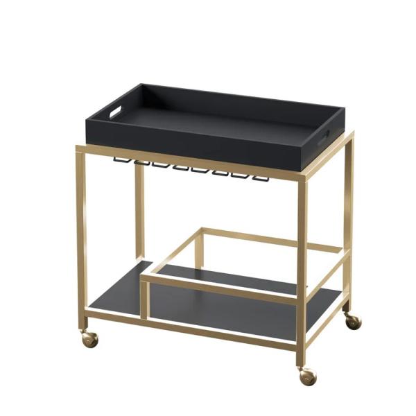 Brass Wine Drink Bar Cart Restaurant Serving Trolley Customized