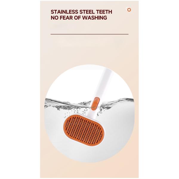 Pet Dog Brush  Hair Removal Grooming Tools Cat One-Button Slicker Self Cleaning Comb