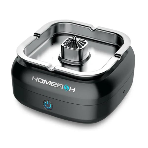 Homefish Stainless Steel Electric Multifunctional Ashtray Air Purifier HEPA Filter Long-lasting Battery Ashtray Air Purifier