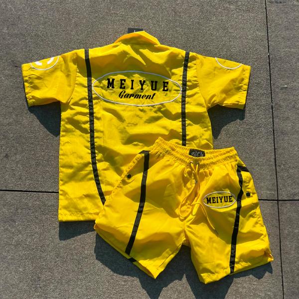 Logotipo personalizado 2 piezas Set corto de poliéster camisetas de polo corto traje de correr Seco rápido