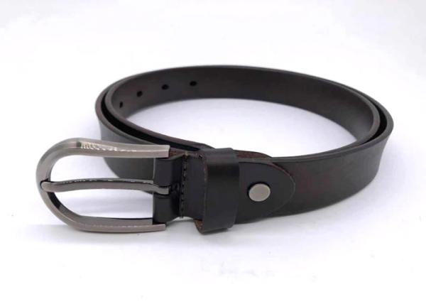 Long Buckle Black 125cm Womens Genuine Leather Belt