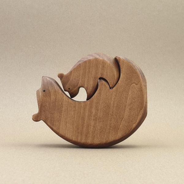 Fadeless Imaginative Wooden Bunny Rabbit Toy Montessori Wooden Animals