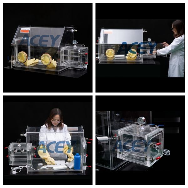 Laboratory Desktop Vacuum Acrylic Glove Box