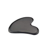Guérison faciale Jade Gua Sha Stone 25g 80*50*25mm d'obsidien noir