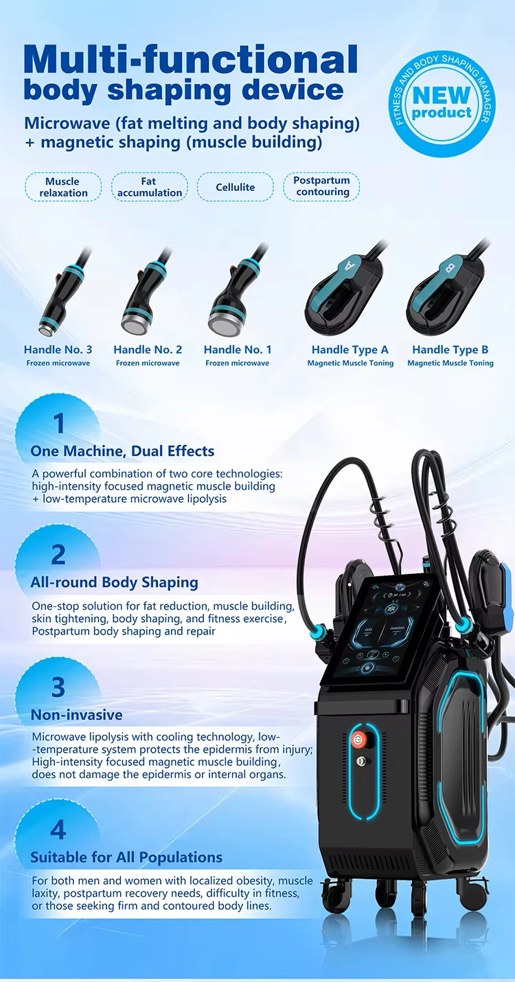 Professional Body Slimming Machine Dual Technologies EMS Body Sculpting Neo + Onda Pro Micro Cool Waves to Build Muscle and Reduce Fat with