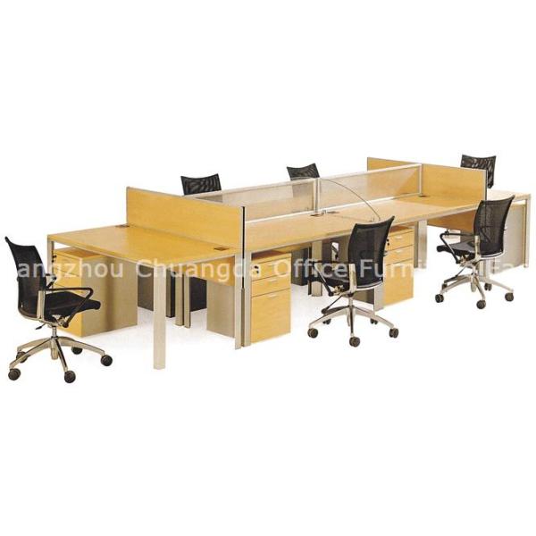 32mm MDF & glass Panel Office Furniture Workstations CD-8825 with 3-drawer cabinets