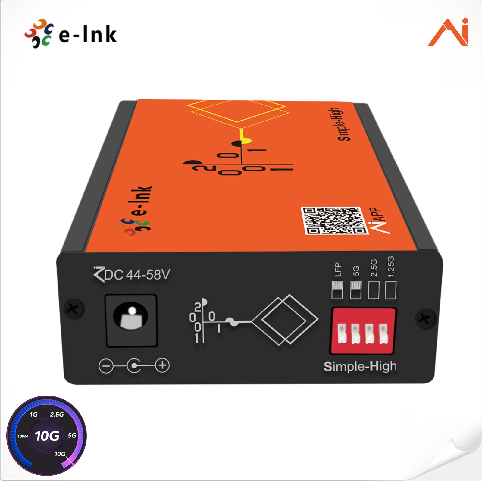 AI Smart Managed 10G/5G/2.5G/1G/100M RJ45 to 10G SFP+ PoE Fiber Media Converter