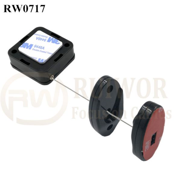 RW0717 Square Retractable Cable Plus Magnetic Cable Holder For Mobile Phone Security Retail Display