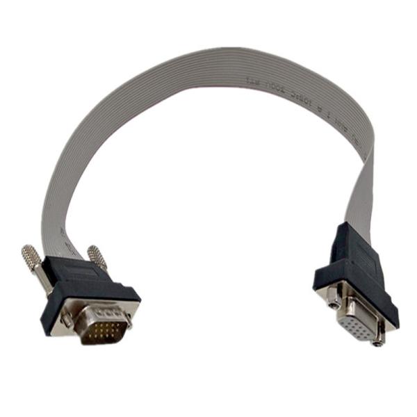 Male VGA HDB15 To Female Ribbon Cable 15 Pin 100mm Length