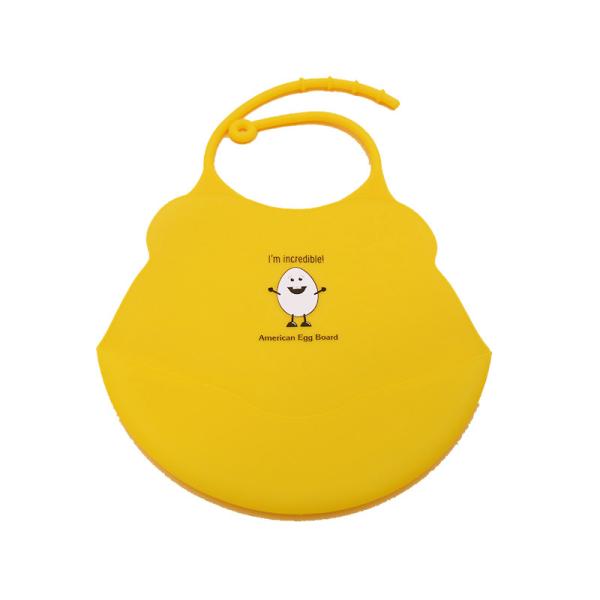 100 % Food Grade Silicone Baby Bibs Red Bird Shape With Food Catcher Small Size