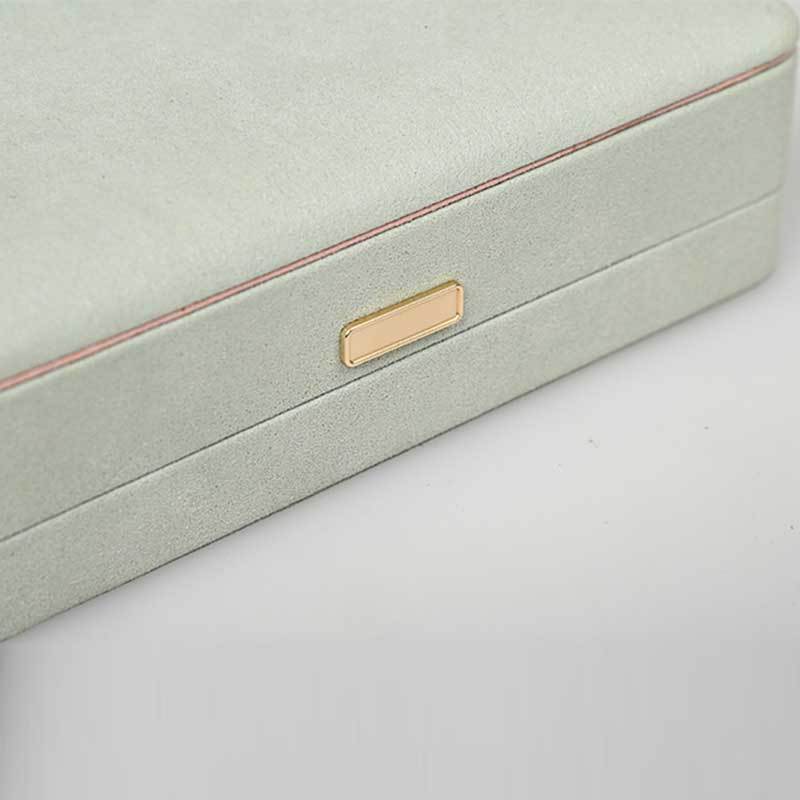 Soft Microfiber Suede Jewelry Gift Box for Necklaces, Custom Wholesale Necklace Packaging Box