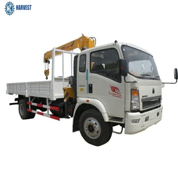 Le camion de section de Howo 4x2 10 Ton Light Cargo 4000kg 2 a monté la grue télescopique