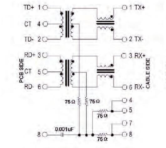 ARJ11B-MBSBQ-A-B-EMU2 Tab Down 1 X 1 Port RJ45 Ethernet Jack With G/Y LED