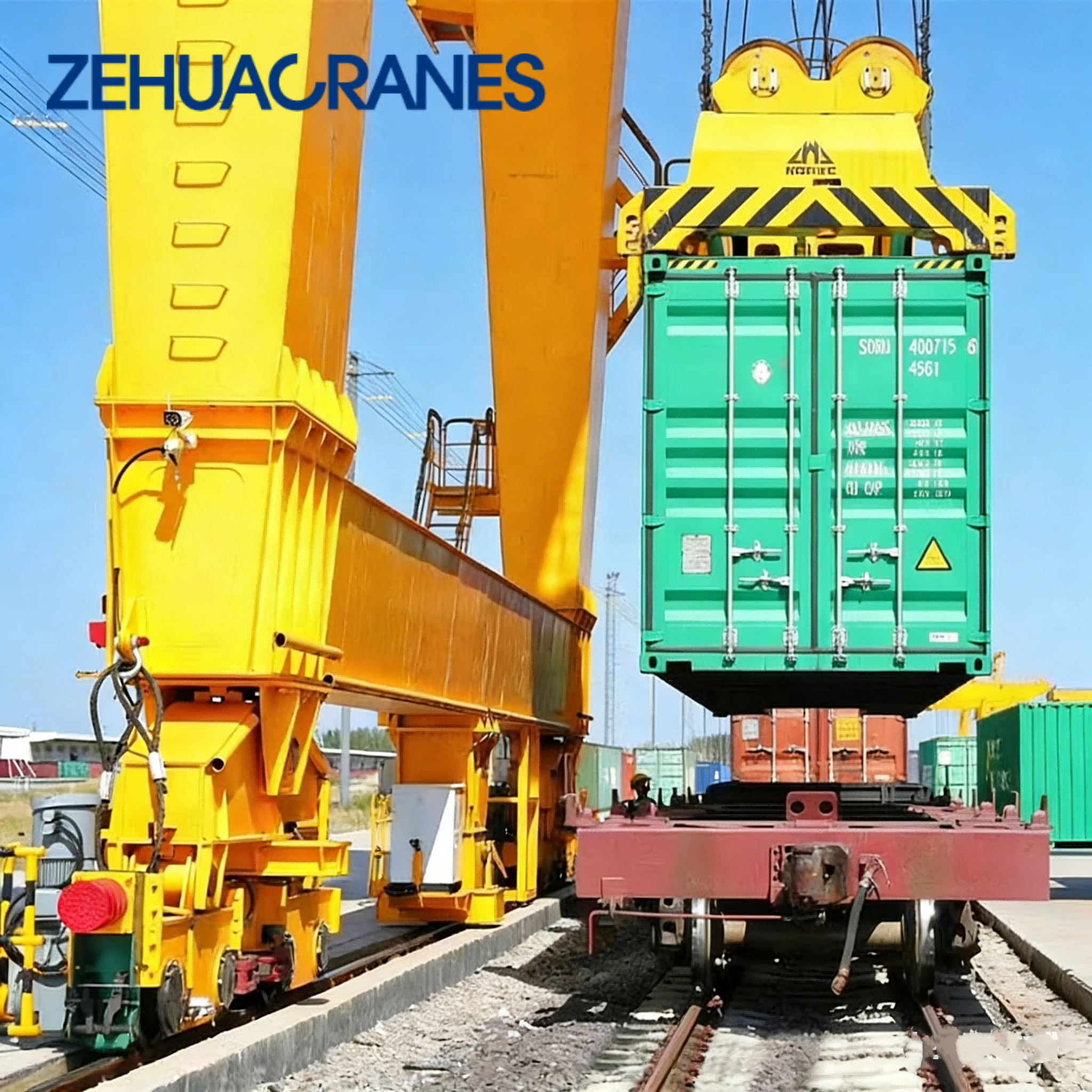 Rail Mounted Gantry Crane RMG for Port Railway Yard Container Handling & Stacking