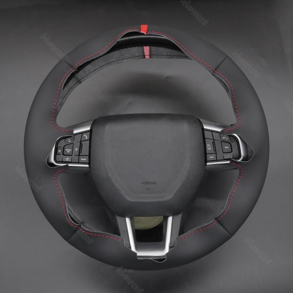 DIY vegan leather steering wheel cover for Land Rover Discovery Sport L550 2015-2019