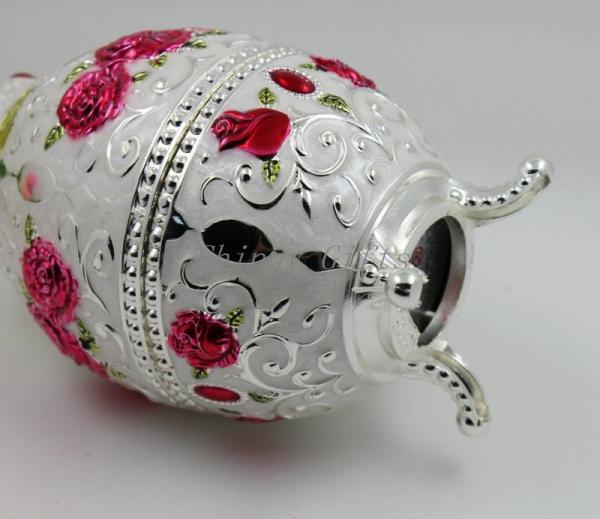 Shinny Gifts Color Drawing Toothpick Holder Automatic Zinc Alloy Toothpick Dispenser Box