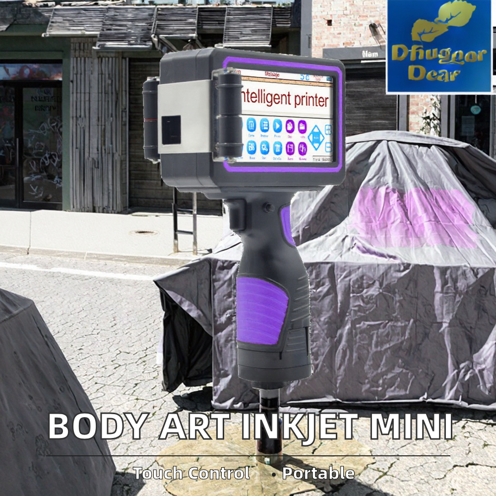 HIPAC Mini Handheld Inkjet Printer for Body Art Tattoo New Condition Semi-Automatic Grade  Fast Dry 1-Year