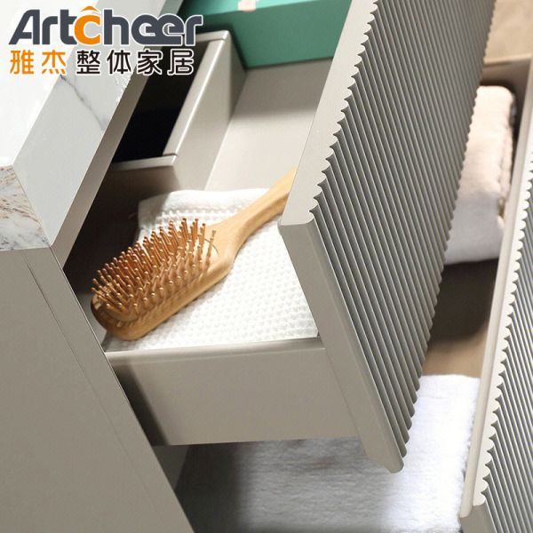 Modern Wall-mounted Plywood Bathroom Vanity Combo with Mirror and Countertop
