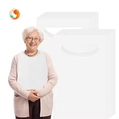 Waterproof Disposable Adult Bibs Oil Proof White For Individual
