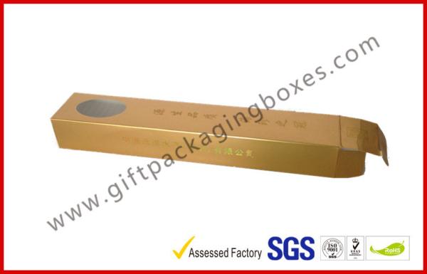 Long Incense Gold Gift Card Board Packaging Window For Incense Packet
